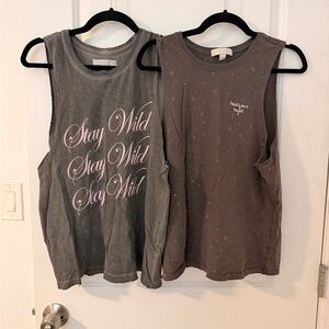 Spiritual Gangster Distressed Muscle Tank Bundle Size M (2 Tees)